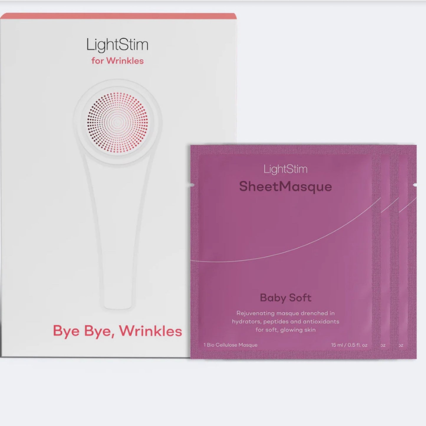 LightStim para Arrugas + Mascarilla de Tela - Paquete